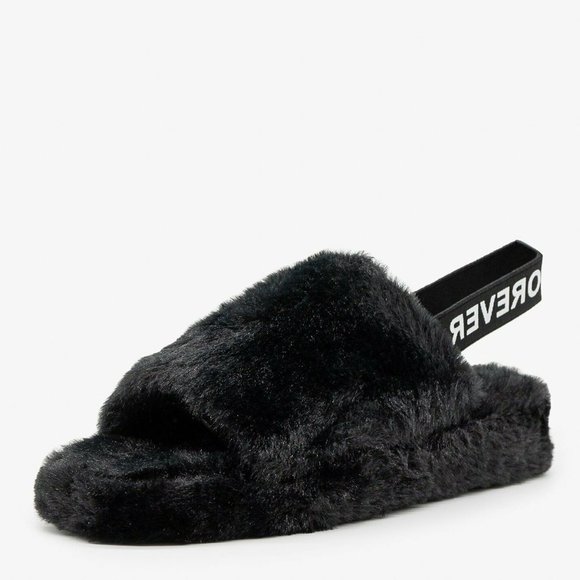 NEW๐ฅ Fluff Faux Fur Open Toe Slipper Slide Sandal - Picture 5 of 7
